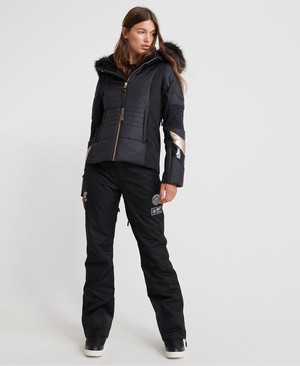 Superdry Ski Fit Női Kabát Fekete | ORIYA6438